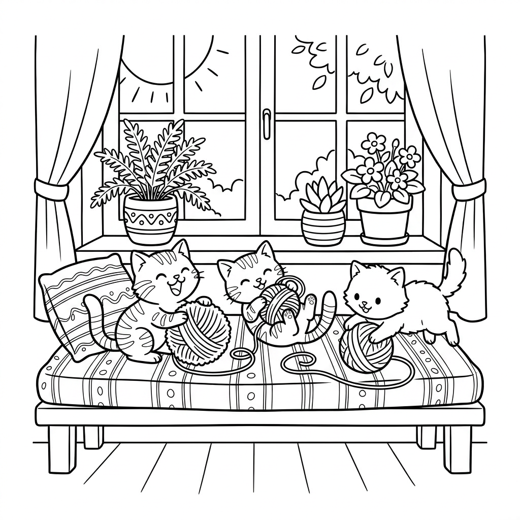 Cat coloring pages