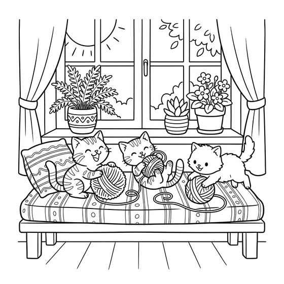 Cat coloring pages — printable coloring page