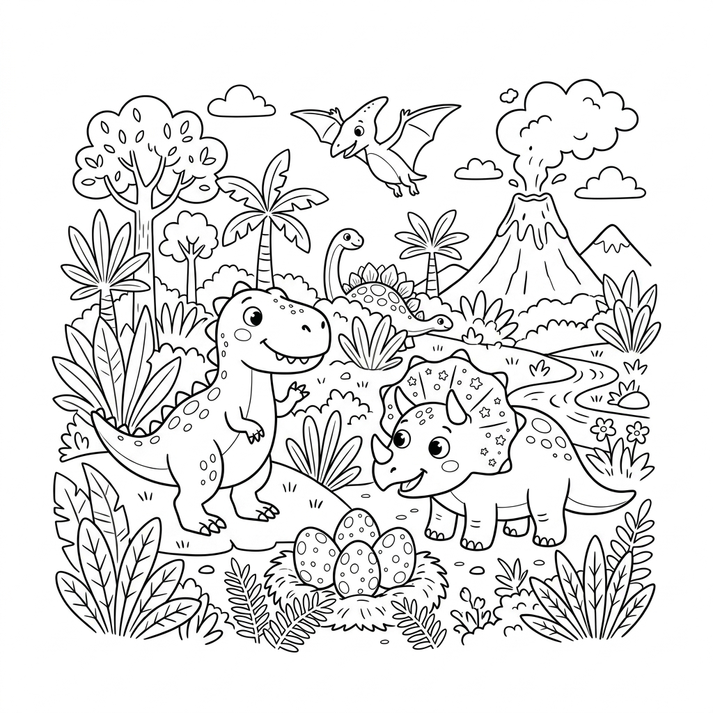 Dinosaur coloring pages