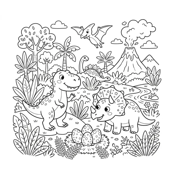 Dinosaur coloring pages — printable coloring page