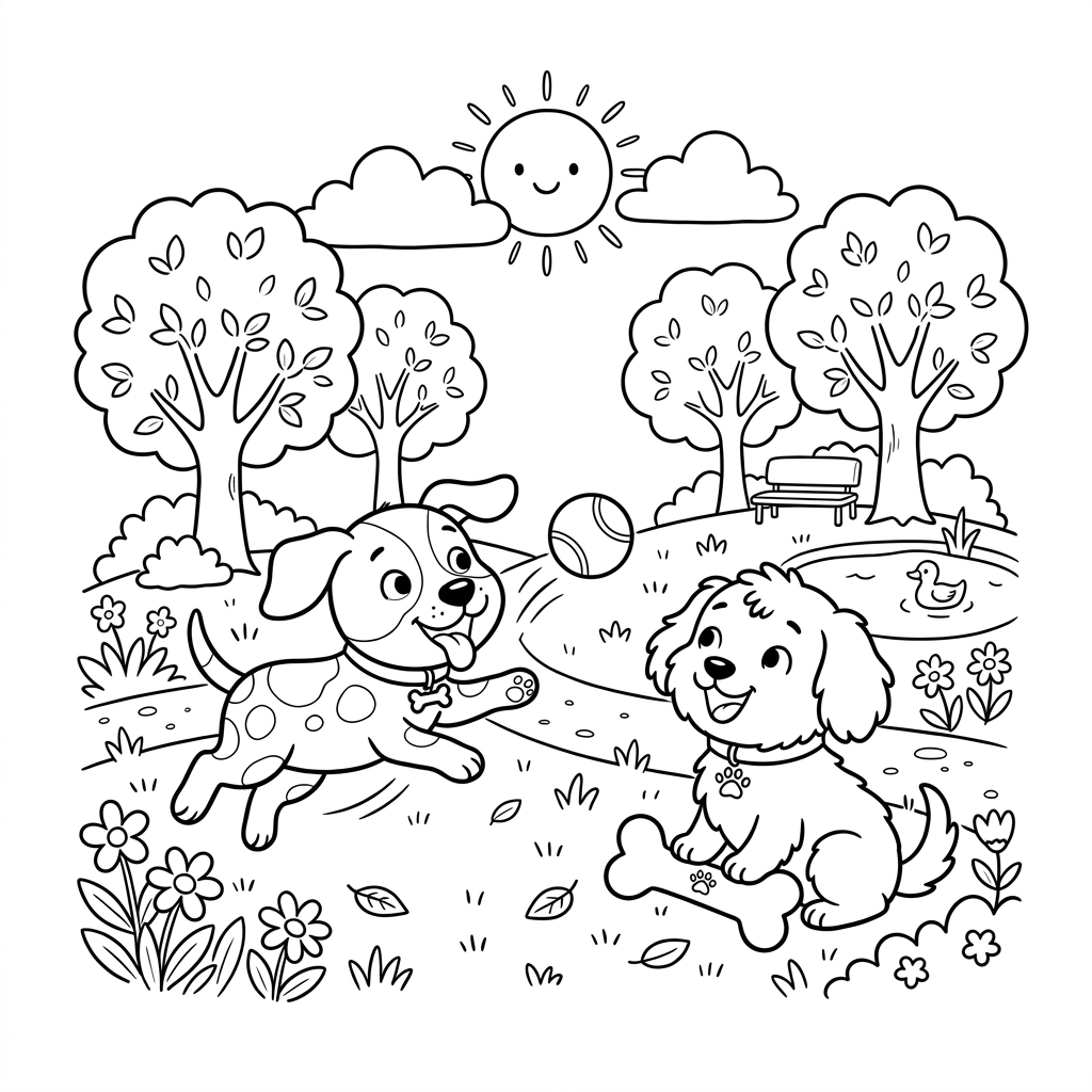 Dog coloring pages