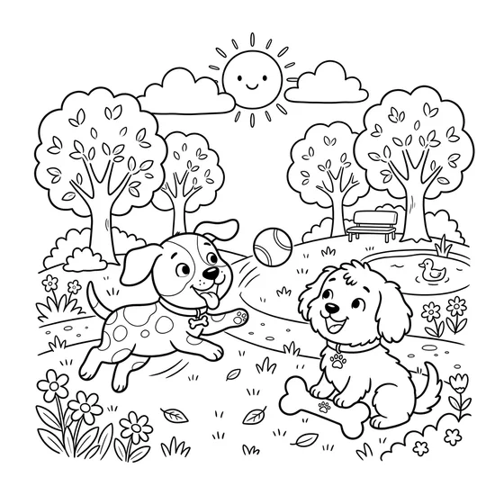 Dog coloring pages — printable coloring page