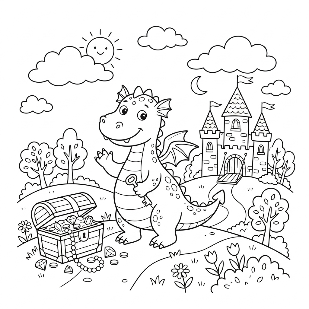Dragon coloring pages