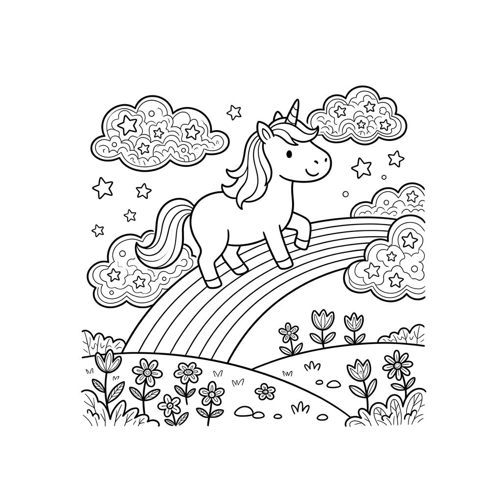Unicorn coloring pages
